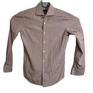 Hugo‎ Boss Slim Fit Easy Burgundy & White Size S -See Measurements